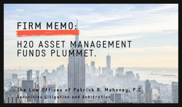 H2O Asset Management Funds Plummet