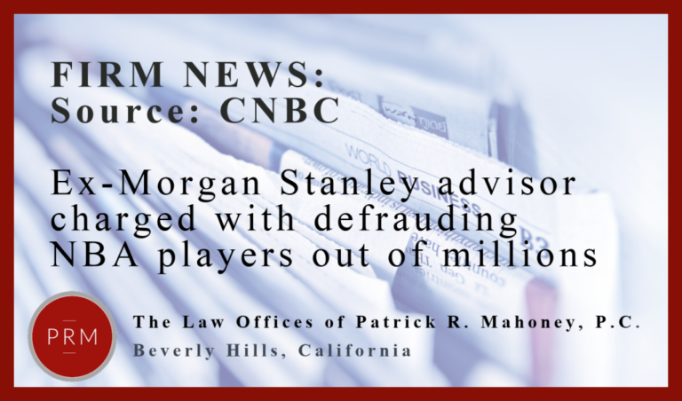 Ex-Morgan Stanley advisor charged with defrauding NBA players out of millions