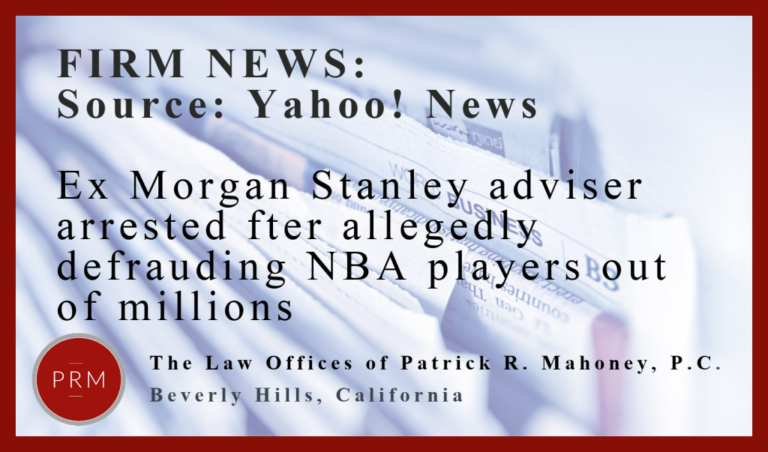 Ex-Morgan Stanley adviser arrested after allegedly defrauding NBA players out of millions