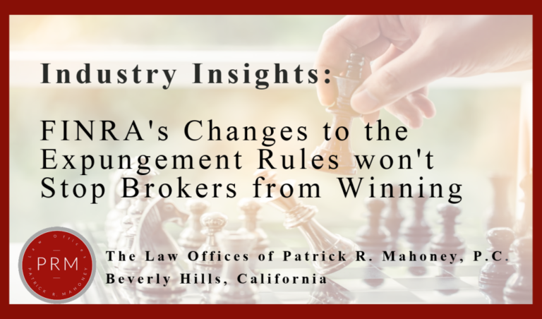 FINRA Expungement Process Changes