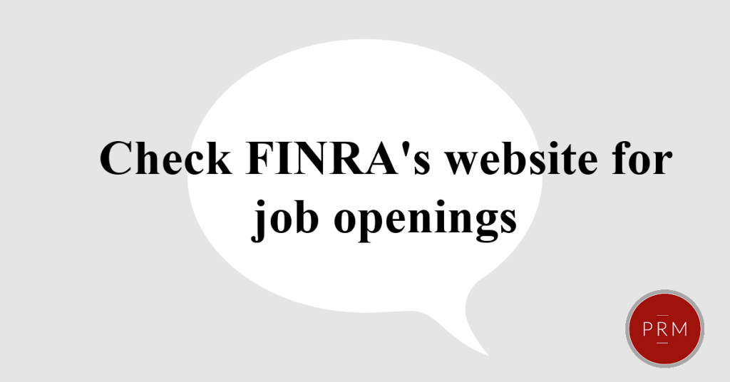 FINRA arbitration jobs are posted online.