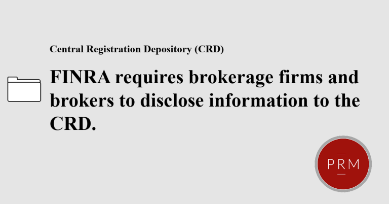 FINRA must report information to central registration depository.