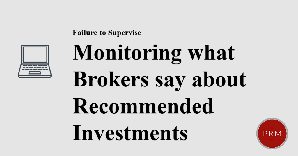 brokerage firms must monitor correspondence as part of its duty to supervise.