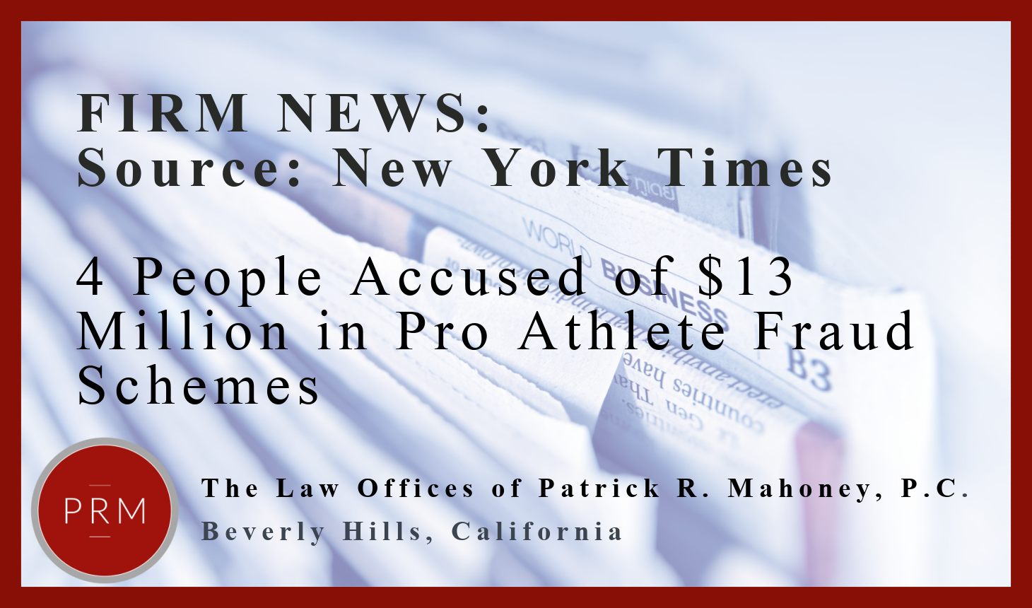 4 People Accused of $13 Million in Pro Athlete Fraud Schemes