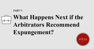 What happens if the arbitrators recommend expungement of an investor complaint?