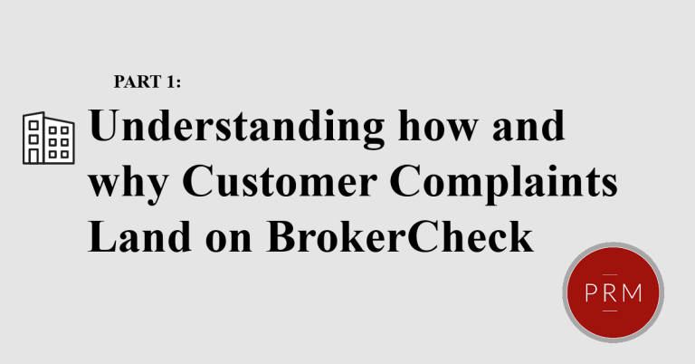 Understanding how customer complaints land on BrokerCheck